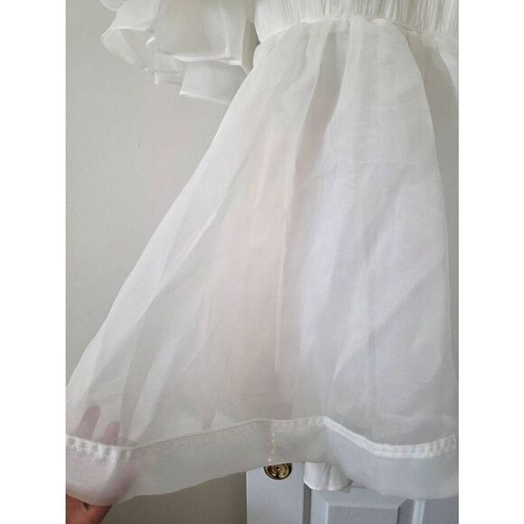 AJE ASTRID TIE BACK MINI DRESS IVORY SIZE 12 NWT $525 - Picture 8 of 12